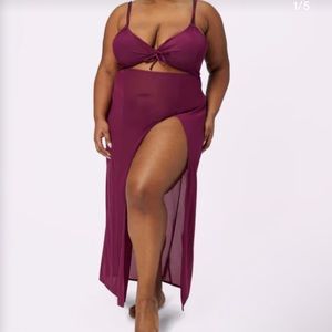 New sheer swim coverup